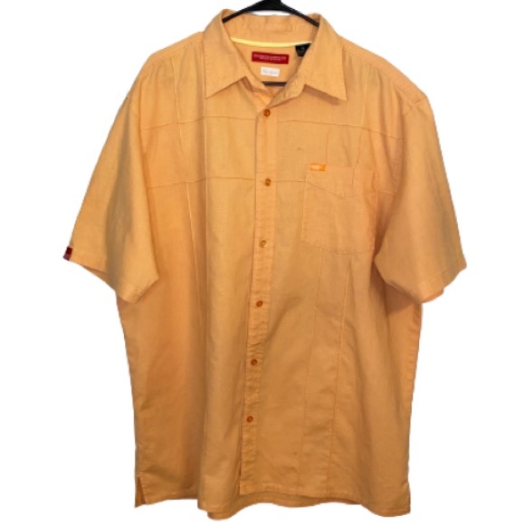 Enyce Men’s Orange Linen Button Down Shirt Size XL - Picture 1 of 4